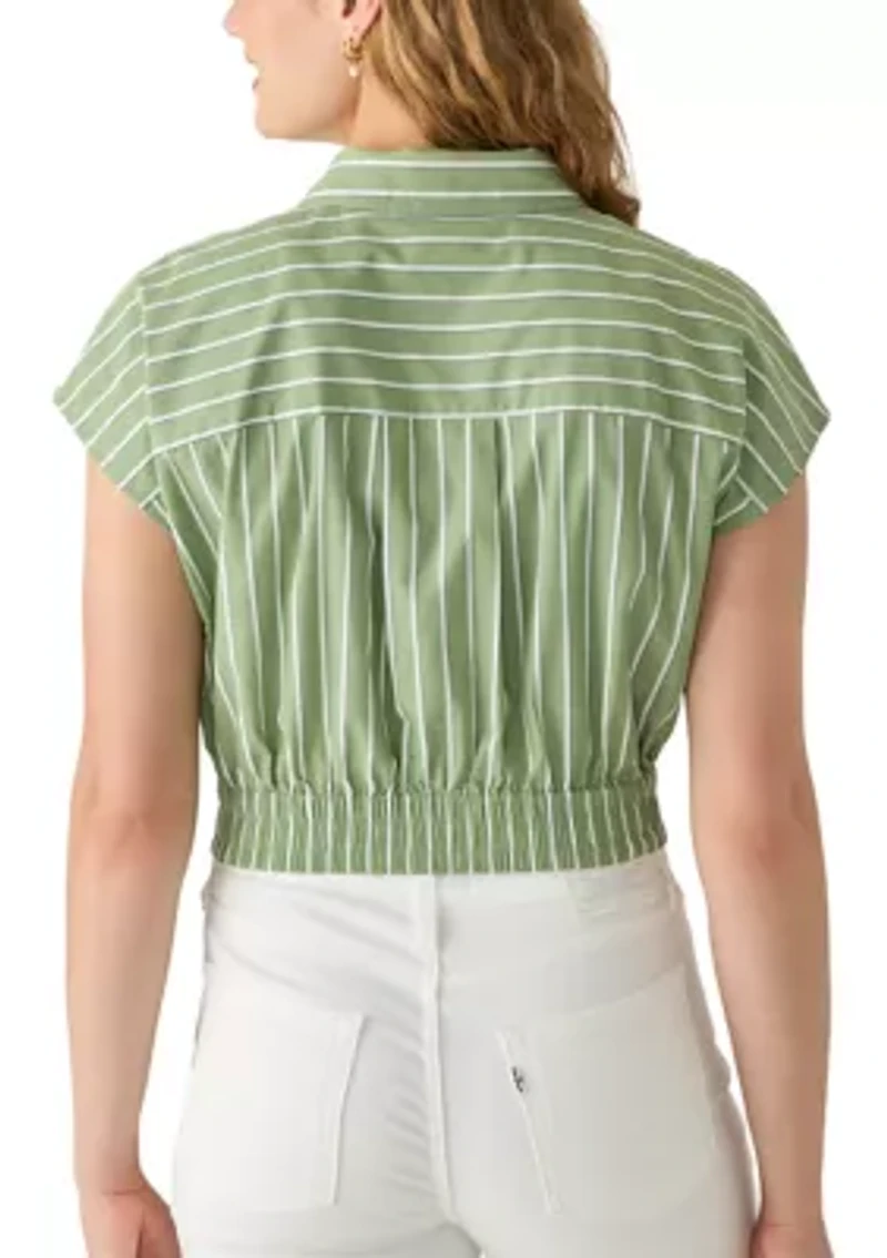 Women's Cropped Button Up Shirt