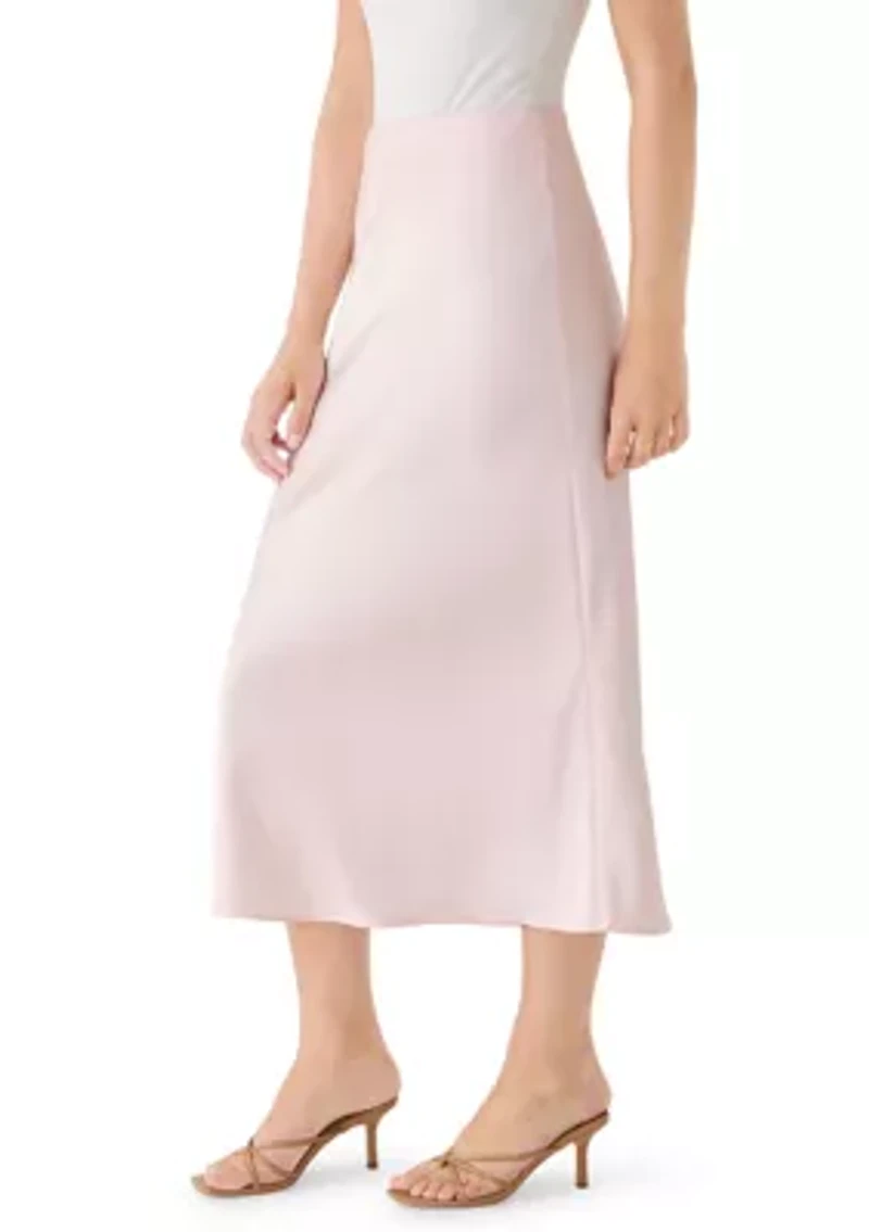 Women's Pull On Satin Maxi Skirt