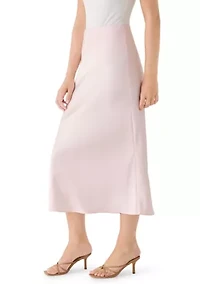 Women's Pull On Satin Maxi Skirt