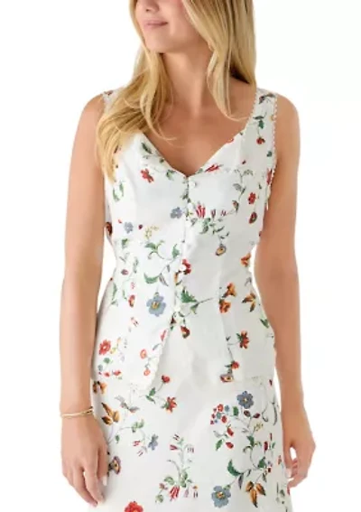 Women's Sleeveless Sweetheart Neck Bustier Top
