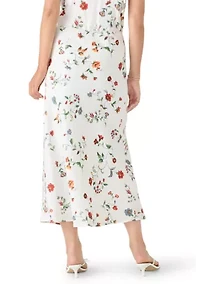 Women's Floral A-Line Midi Skirt