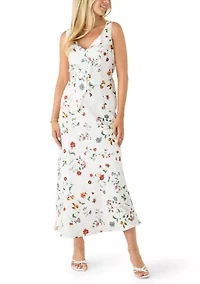 Women's Floral A-Line Midi Skirt