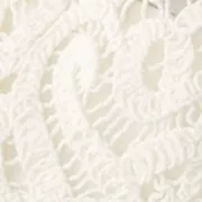 Women's Long Sleeve Crew Neck Button Up Crochet Coat