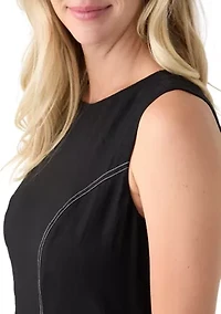 Women's Sleeveless Fit and Flare Midi Dress