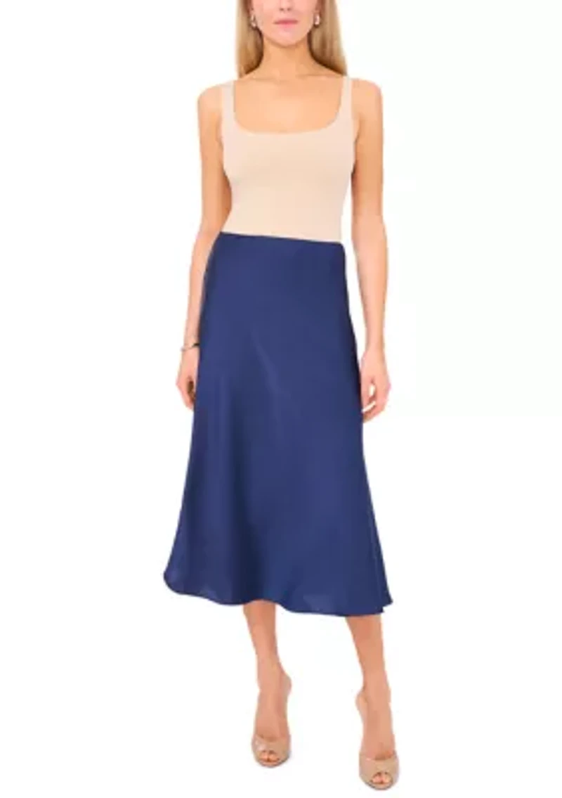 Women's Bias Midi Skirt