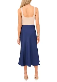 Women's Bias Midi Skirt