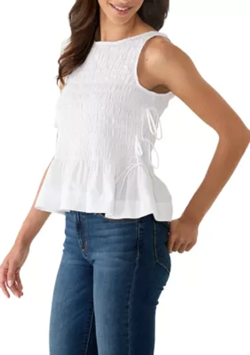 Women's Smocked Side Tie Top