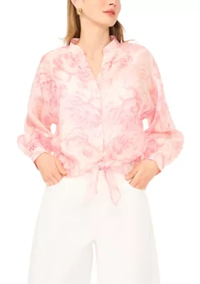 Women's Long Sleeve Button Down Blouse