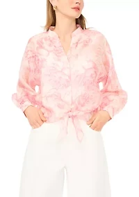 Women's Long Sleeve Button Down Blouse