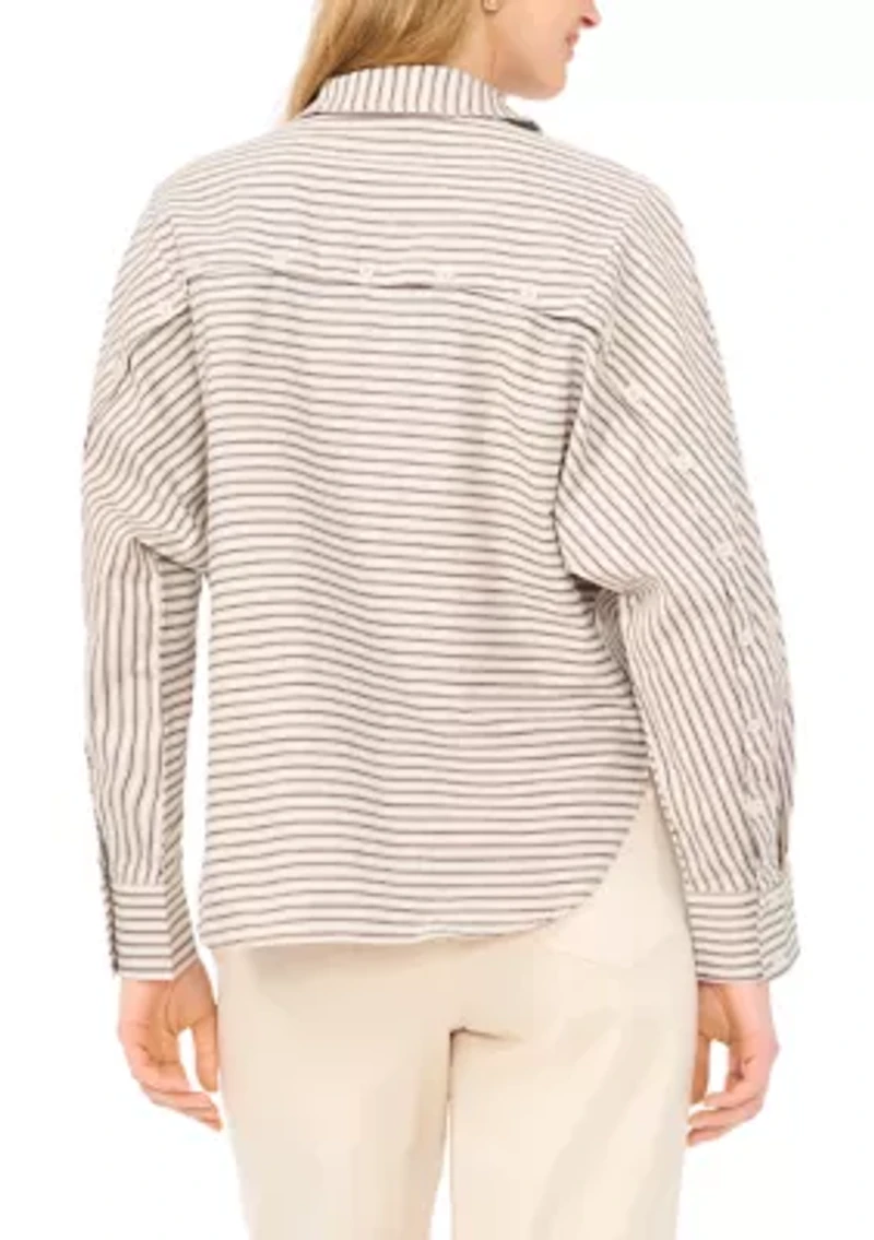 Women's Parker Collared Striped Button Down Shirt