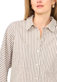 Women's Parker Collared Striped Button Down Shirt