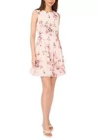 Women's Sleeveless Shirred Mini Dress