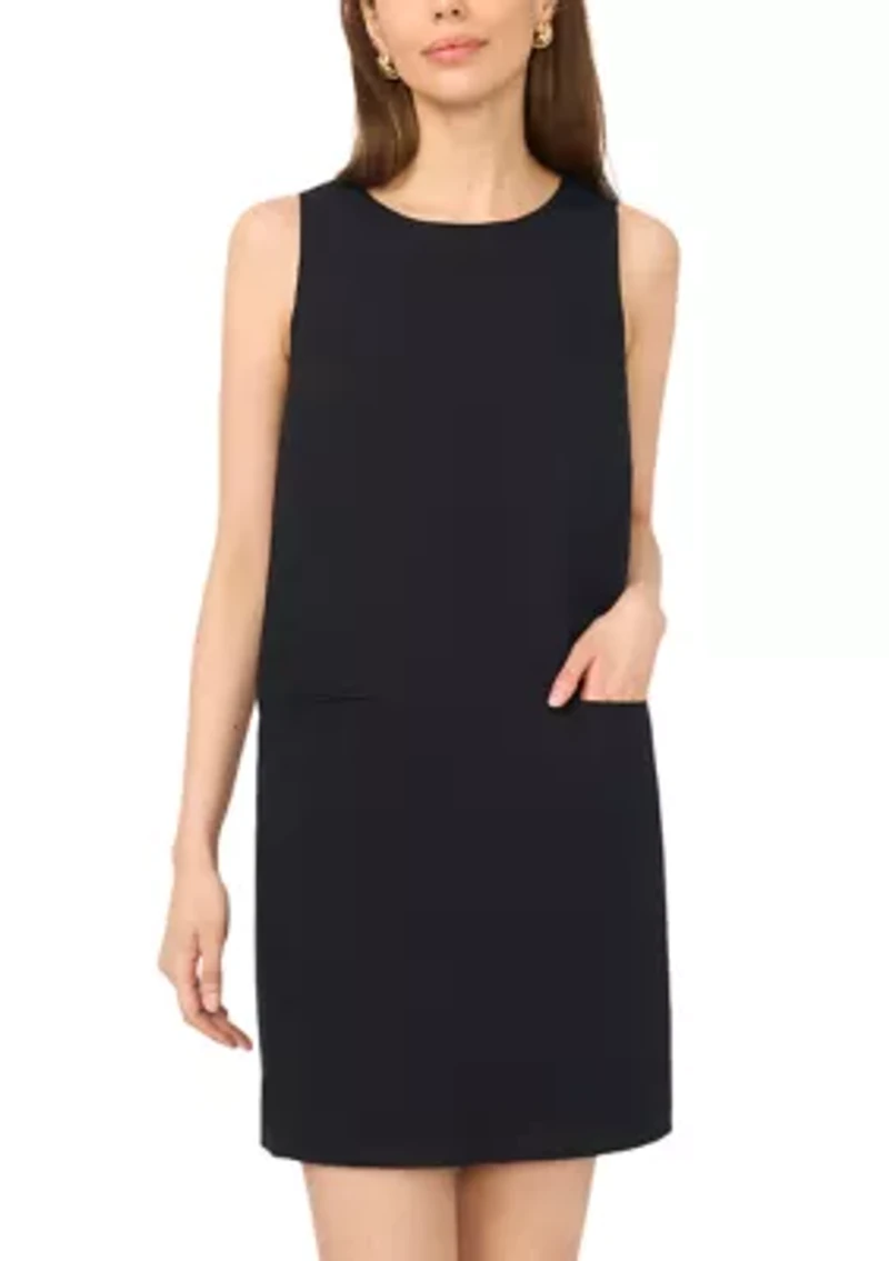 Women's Sleeveless High Neck Shift Dress