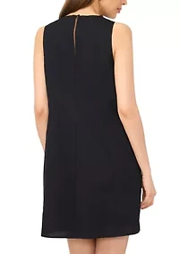 Women's Sleeveless High Neck Shift Dress