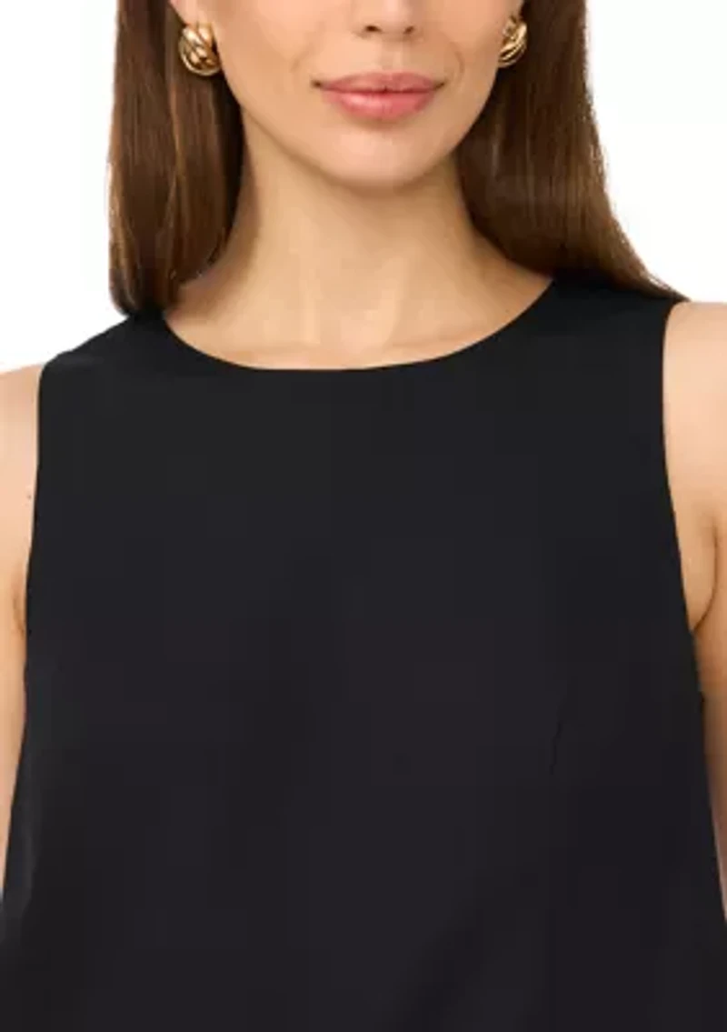 Women's Sleeveless High Neck Shift Dress