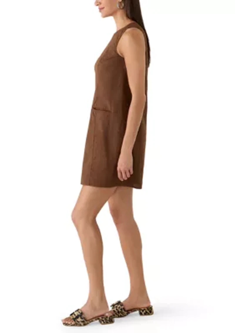 Women's Sleeveless High Neck Shift Dress