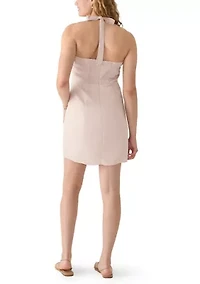 Women's Sleeveless Halter Neck Mini Dress