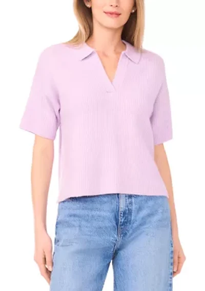 Women's Short Sleeve Sweater Shirt