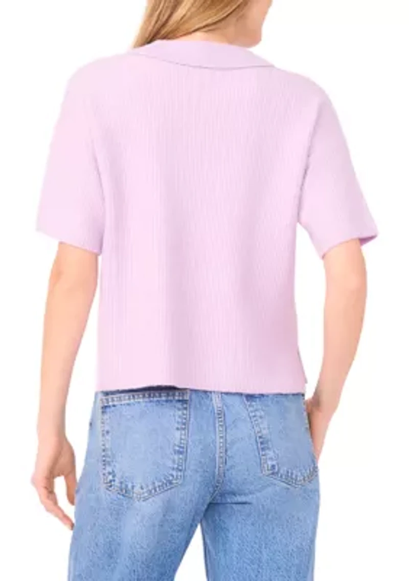 Women's Short Sleeve Sweater Shirt