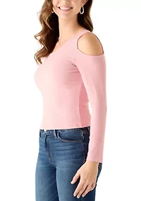 Women's Long Sleeve Asymmetrical One-Shoulder Top