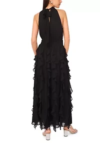 Women's Flounce Cascading Maxi Dress
