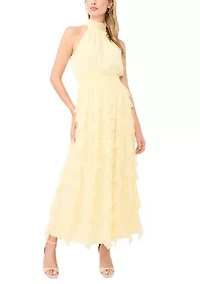Women's Sleeveless Cascading Maxi Dress