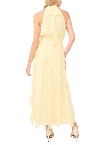 Women's Sleeveless Cascading Maxi Dress