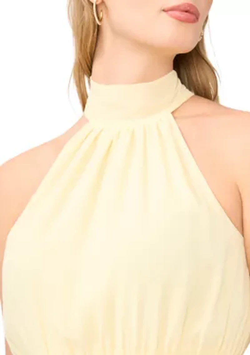 Women's Sleeveless Cascading Maxi Dress
