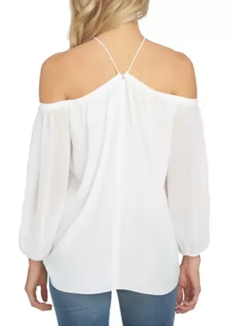Women's Long Sleeve High Neck Blouse