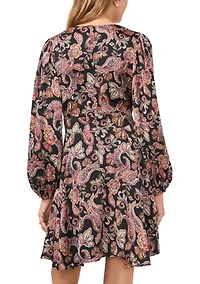 Women's Puff Sleeve Mini Dress