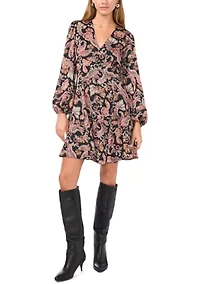 Women's Puff Sleeve Mini Dress