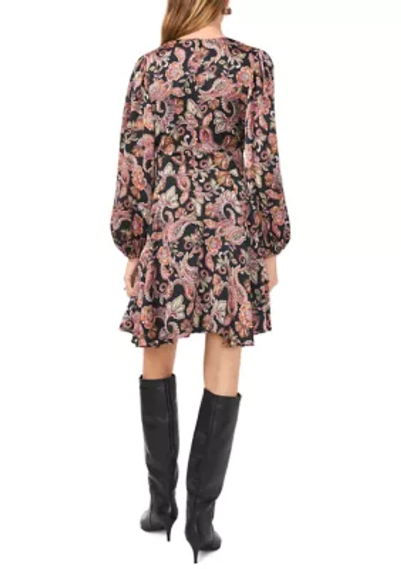 Women's Puff Sleeve Mini Dress