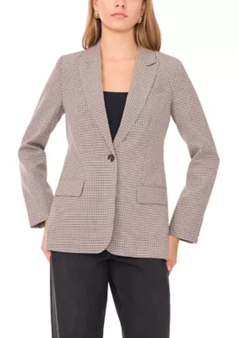 Women's One Button Peak Lapel Blazer