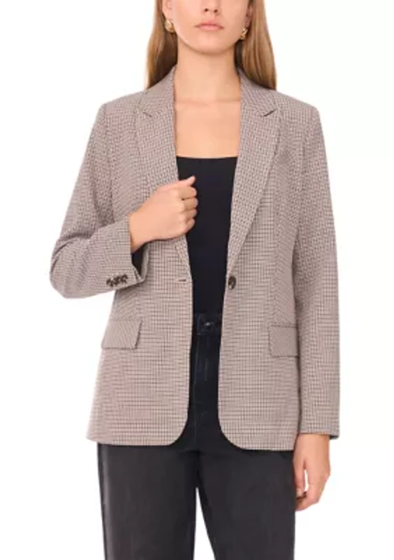 Women's One Button Peak Lapel Blazer