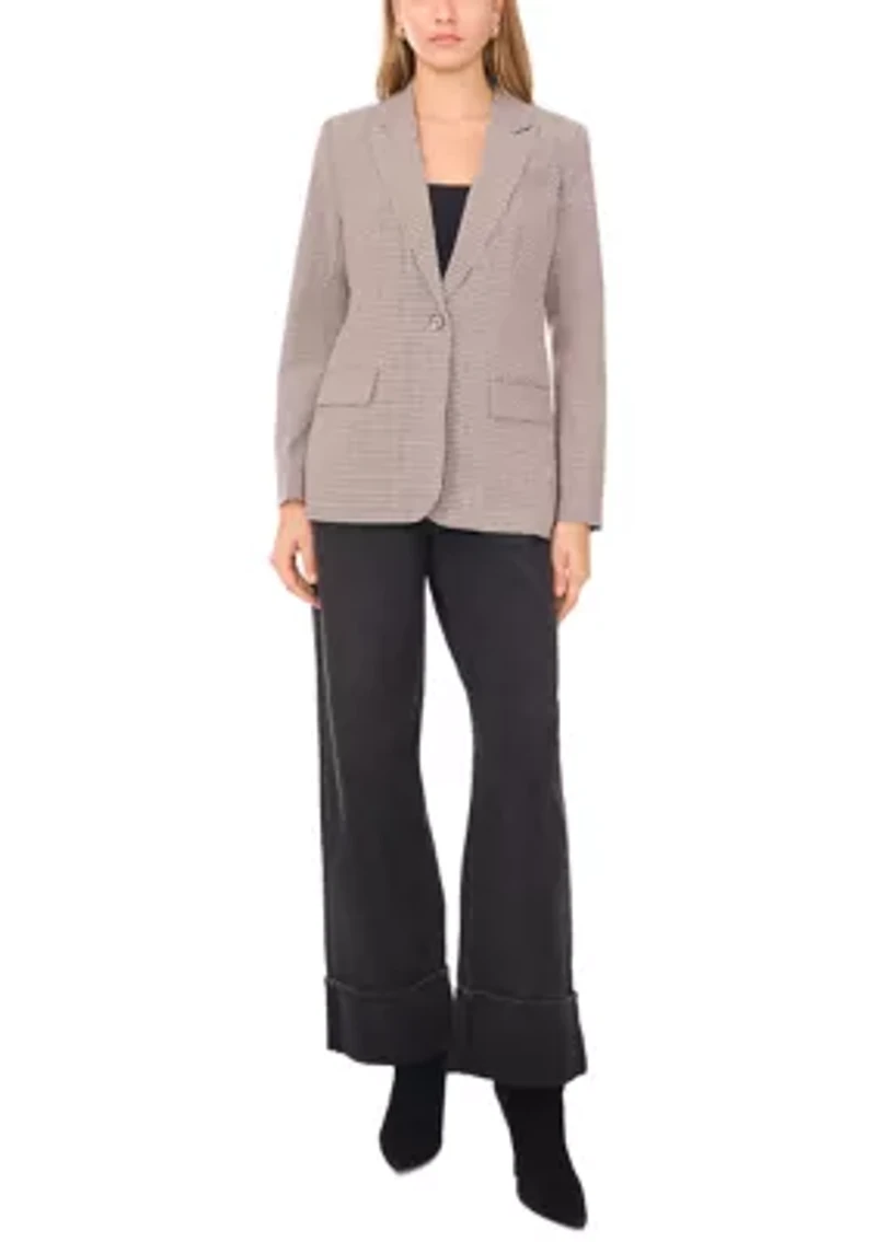 Women's One Button Peak Lapel Blazer