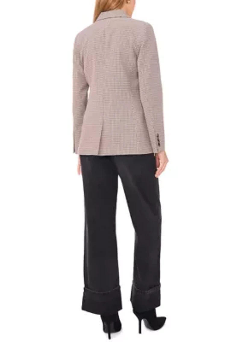 Women's One Button Peak Lapel Blazer