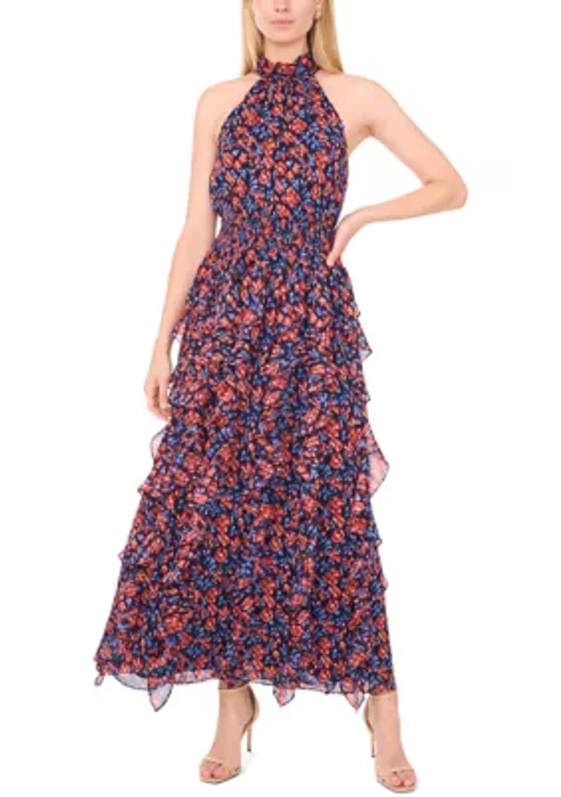 Women's Flounce Cascading Maxi Dress