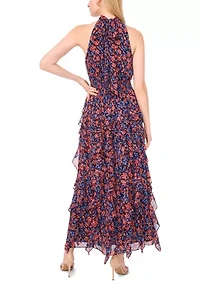 Women's Flounce Cascading Maxi Dress