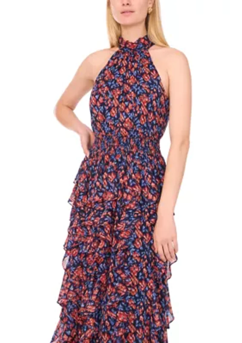 Women's Flounce Cascading Maxi Dress