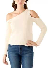 Women's Asymmetrical One Shoulder Long Sleeve Top