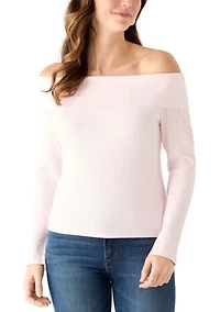 Women's Long Sleeve Off the Shoulder Top