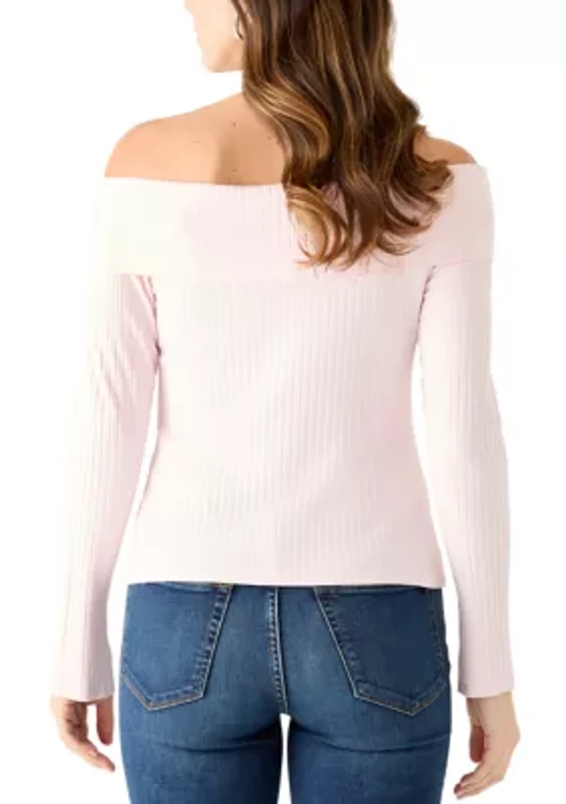 Women's Long Sleeve Off the Shoulder Top