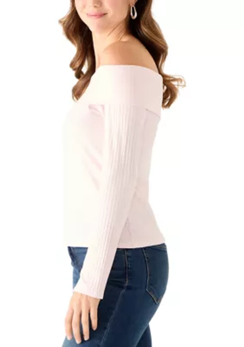 Women's Long Sleeve Off the Shoulder Top