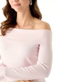 Women's Long Sleeve Off the Shoulder Top