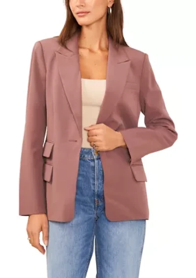 Women's Straight Fit Tuxedo Blazer