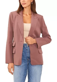 Women's Straight Fit Tuxedo Blazer
