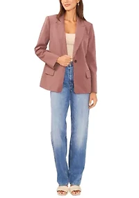 Women's Straight Fit Tuxedo Blazer