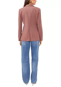 Women's Straight Fit Tuxedo Blazer