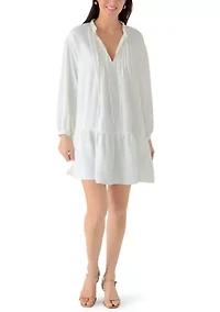 Women's Trapeze Pintuck Dress