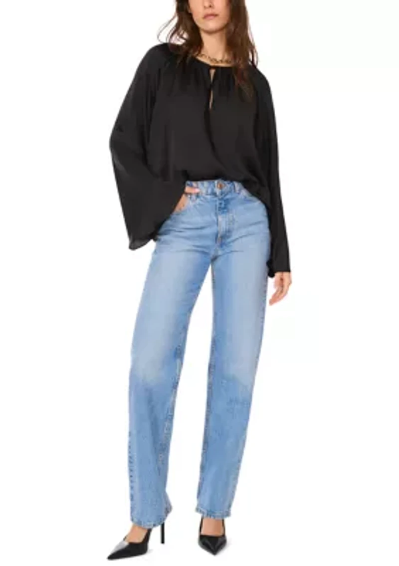 Women's Flutter Sleeve Blouse